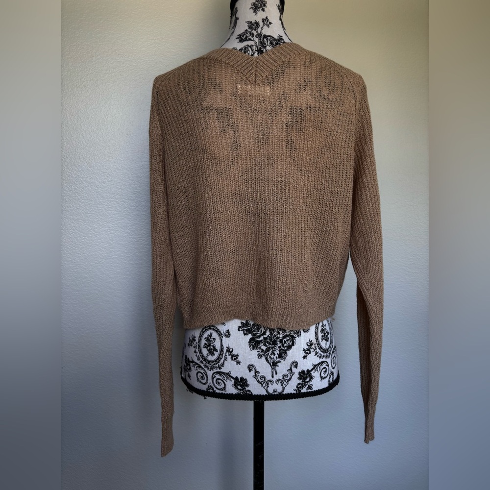 Better Be Tan V-Neck Sweater with Drawstring - Picture 8 of 11
